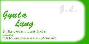 gyula lung business card